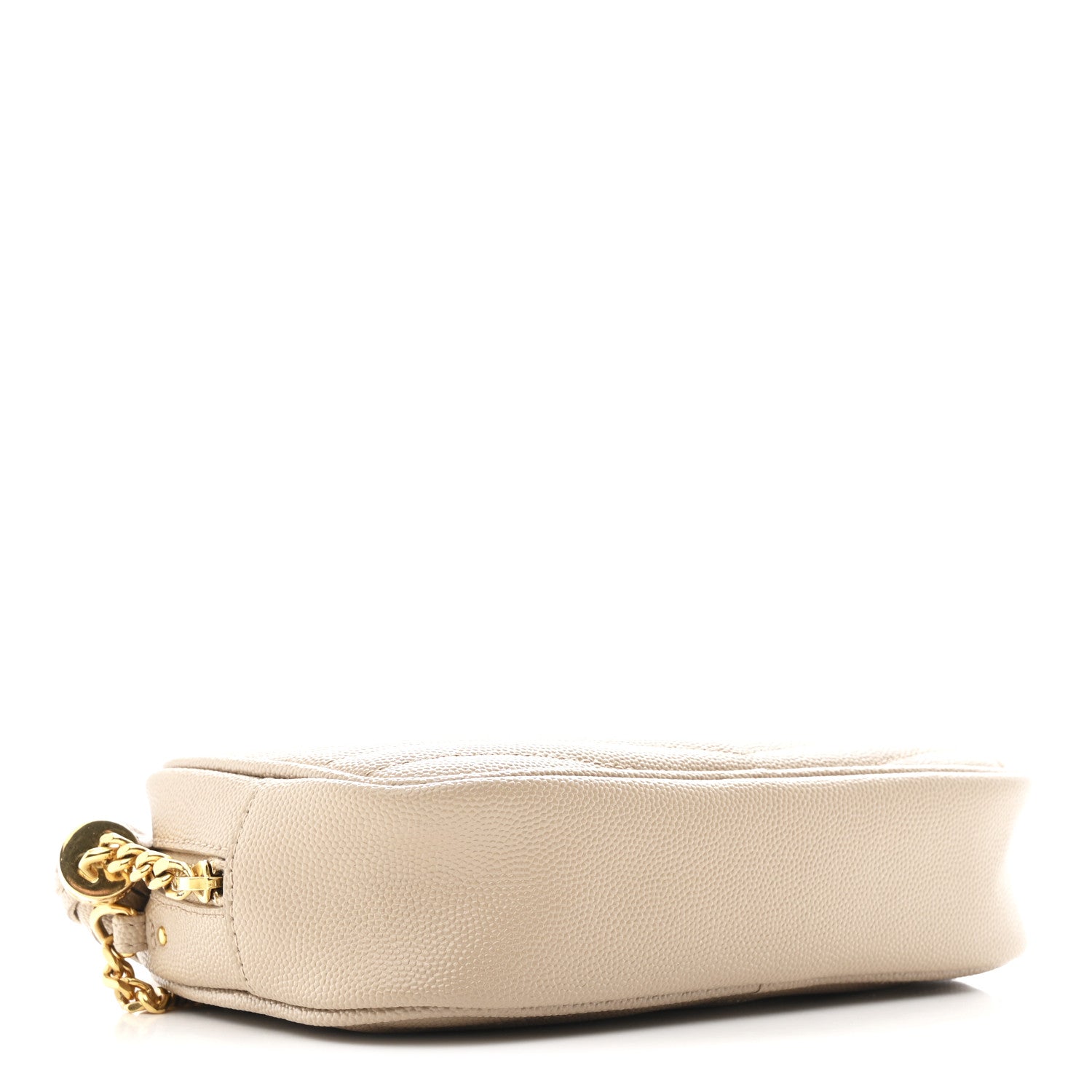 Saint Laurent Grain De Poudre Matelasse Monogram Mini Lou Camera Bag Dark Beige 4 of 11