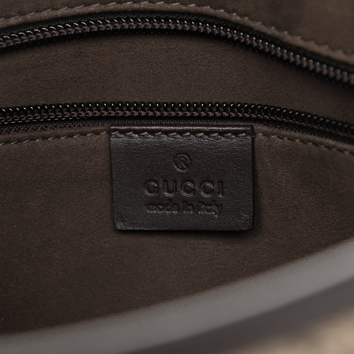 Gucci GG Supreme Monogram Small Zippered Tote Dark Brown 6 of 10