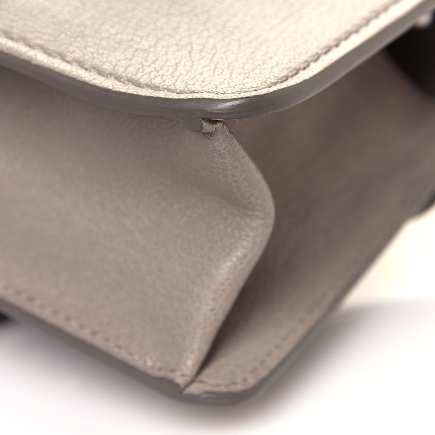 Chloe Shiny Goatskin Calfskin Mini Aby Chain Shoulder Bag Motty Grey 13 of 13