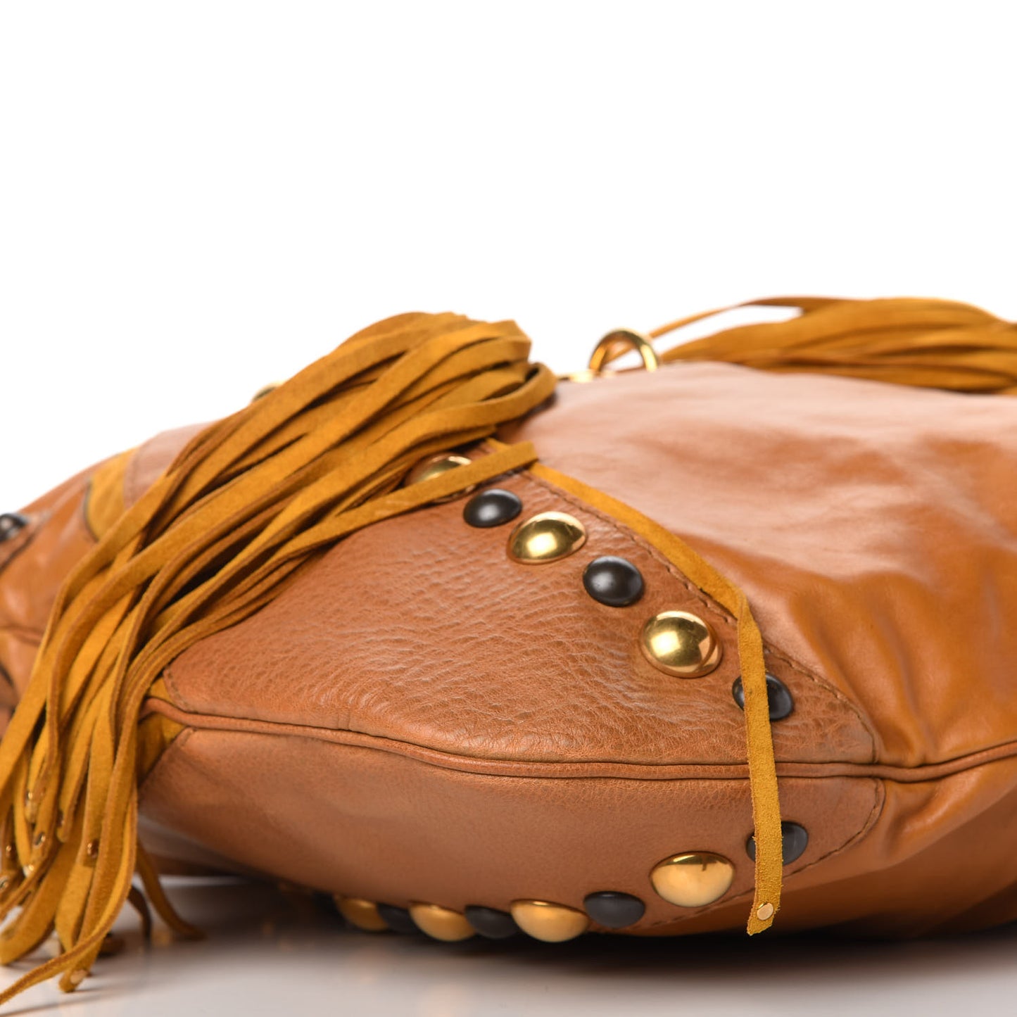 Calfskin Suede Fringe Babouska Hobo