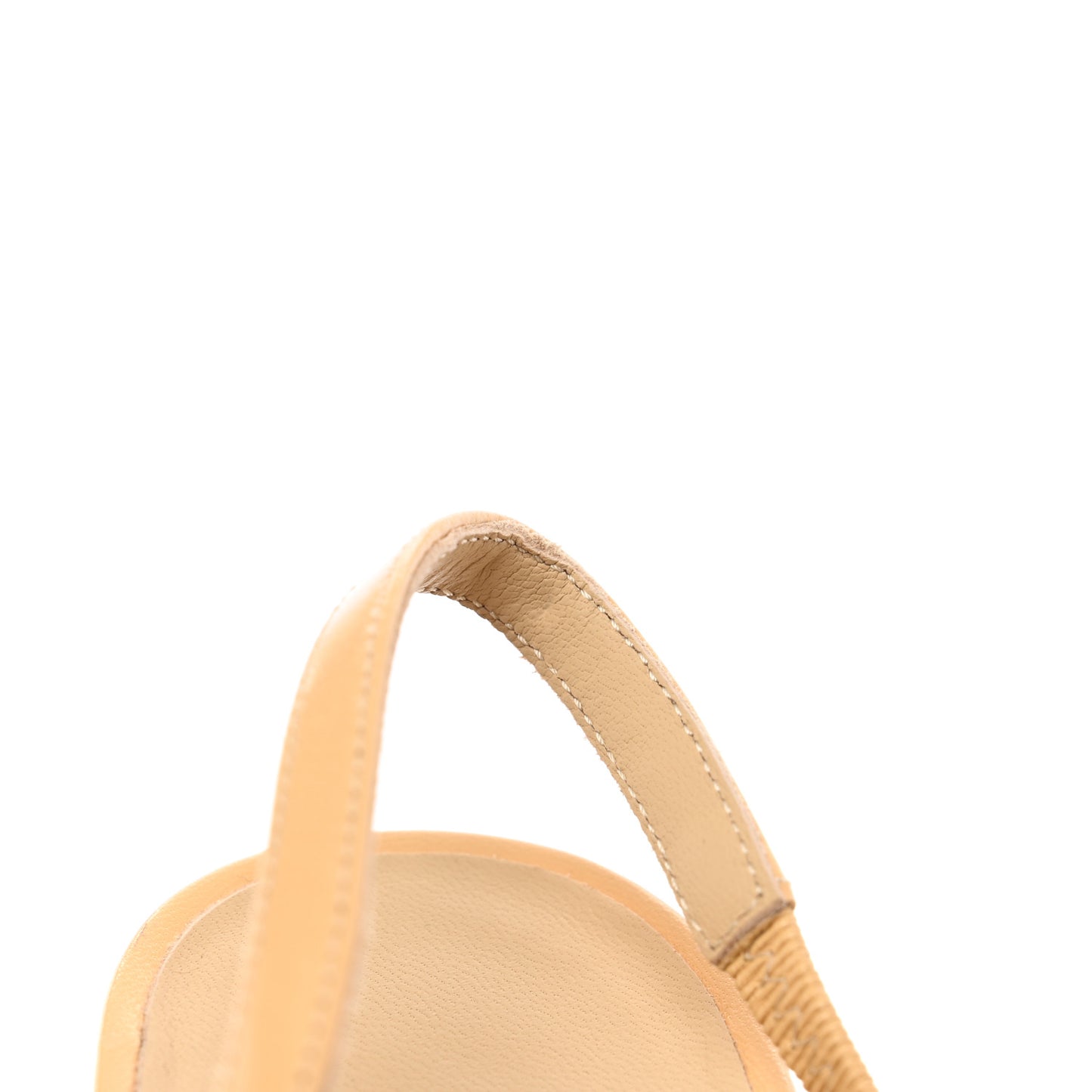 Goatskin Grosgrain Cap Toe CC Slingback Pumps 41 Beige Black