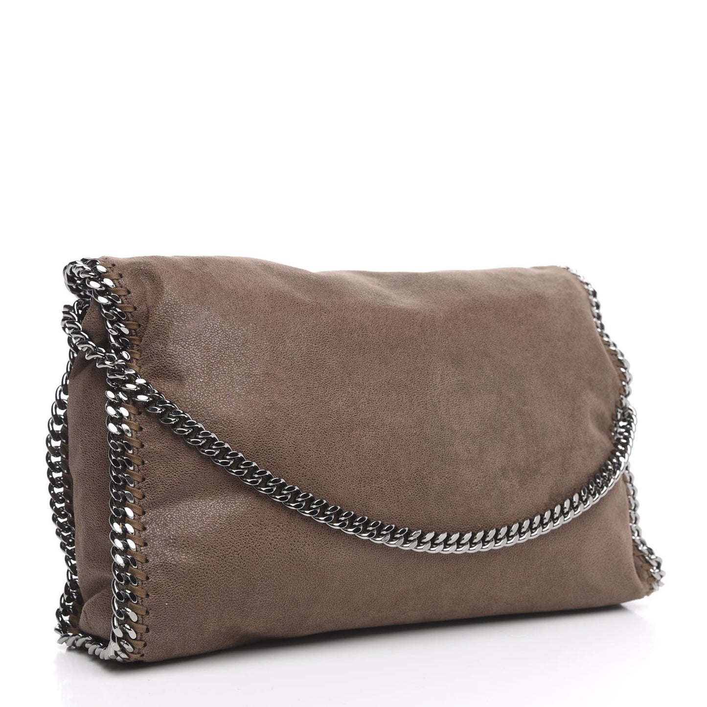 Shaggy Deer Falabella Fold Over Tote Brown