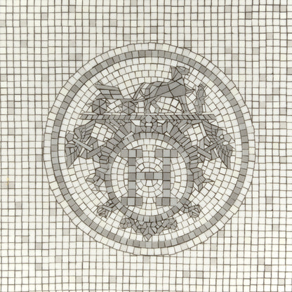 Hermes Porcelain Mosaique Au 24 Platinum Square Plate N°3 5 of 7