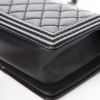 Chanel Lambskin Stitch Quilted Medium Boy Flap Black 13 of 14