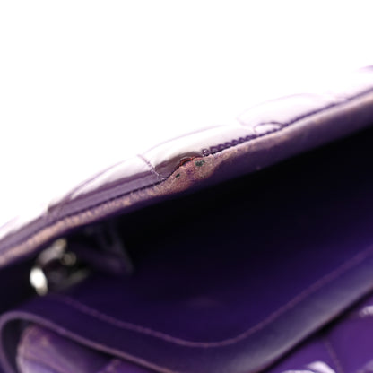 Chanel Patent Calfskin Quilted Medium Double Flap Purple 12 of 14