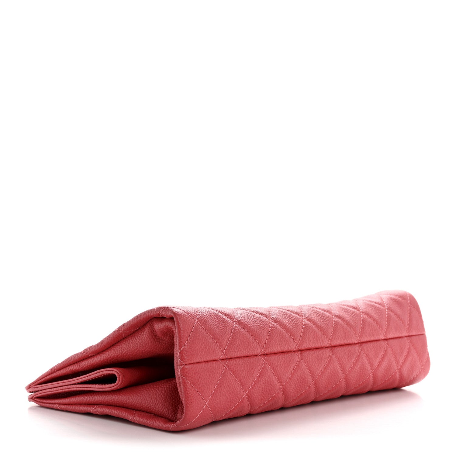 Chanel Caviar Quilted CC Large Clutch Coral 4 of 10