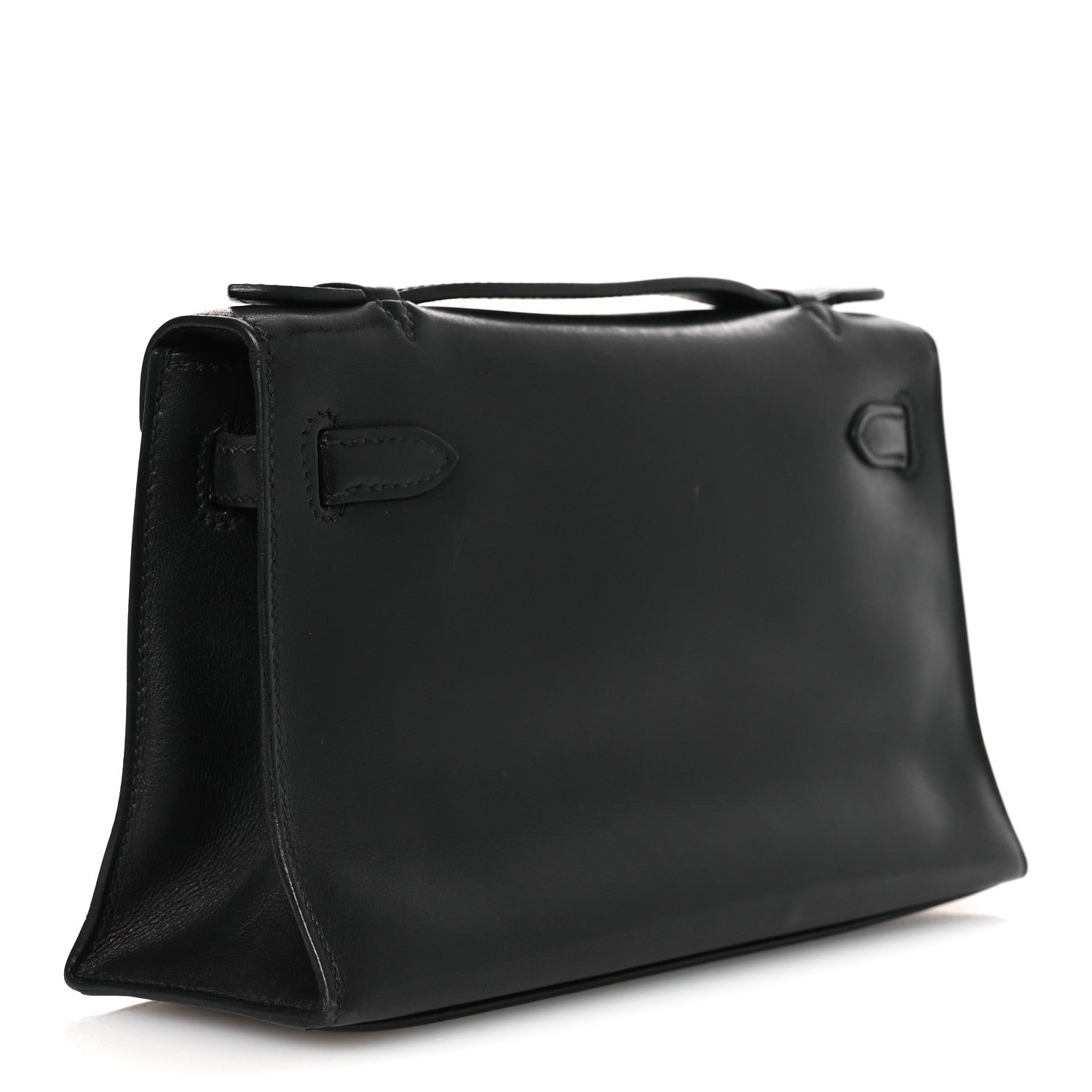 Hermes Box Kelly Pochette Clutch Black 3 of 12