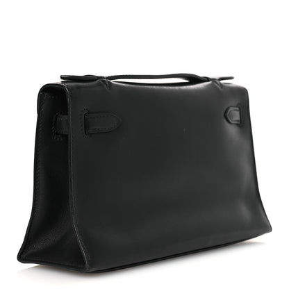 Hermes Box Kelly Pochette Clutch Black 3 of 12