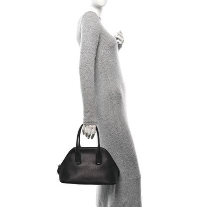 The Row Polished Saddle Calfskin Medium Devon Bag Black 4 of 17