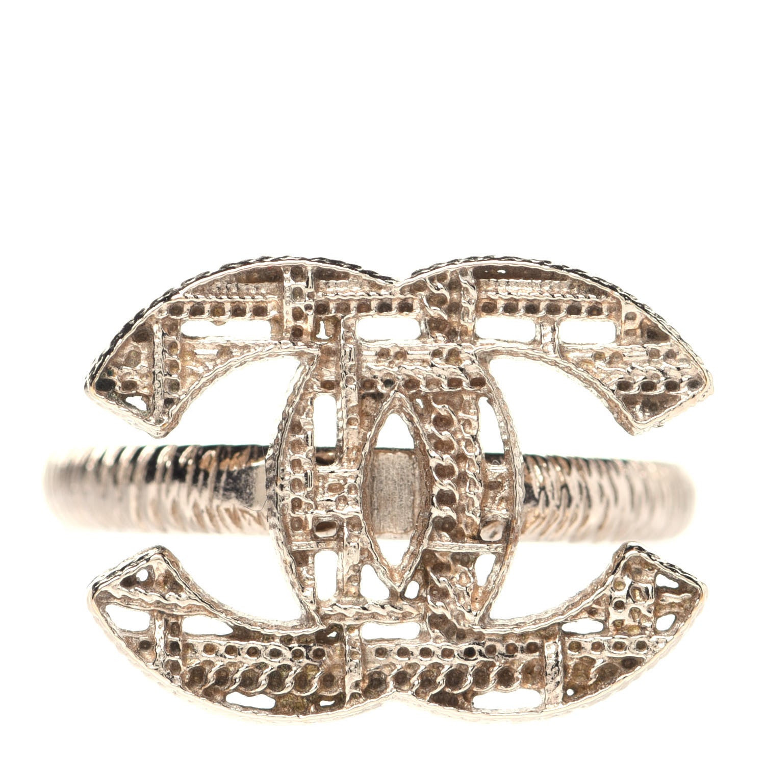 Chanel CC Logo Ring 6.75 Gold 1 of 5