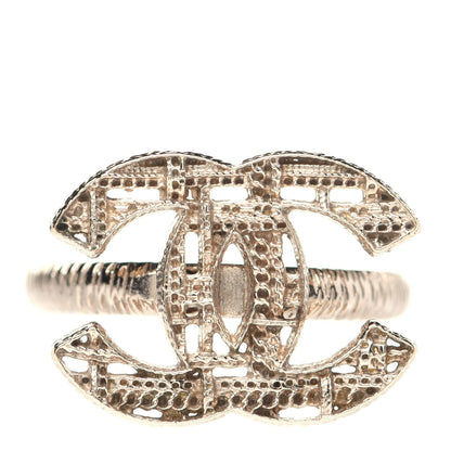Chanel CC Logo Ring 6.75 Gold 1 of 5