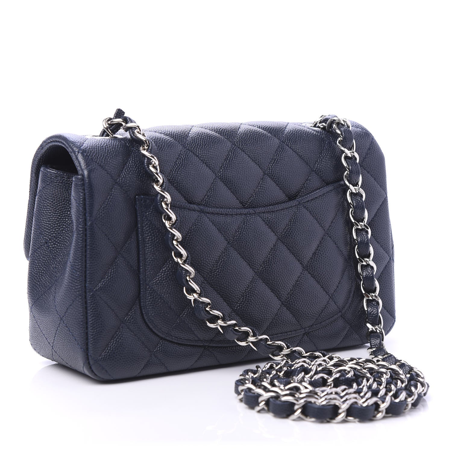 Chanel Caviar Quilted Mini Rectangular Flap Navy 3 of 11