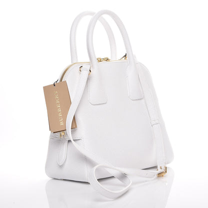 Burberry London Grainy Calfskin Small Greenwood Bowling Bag White 5 of 11
