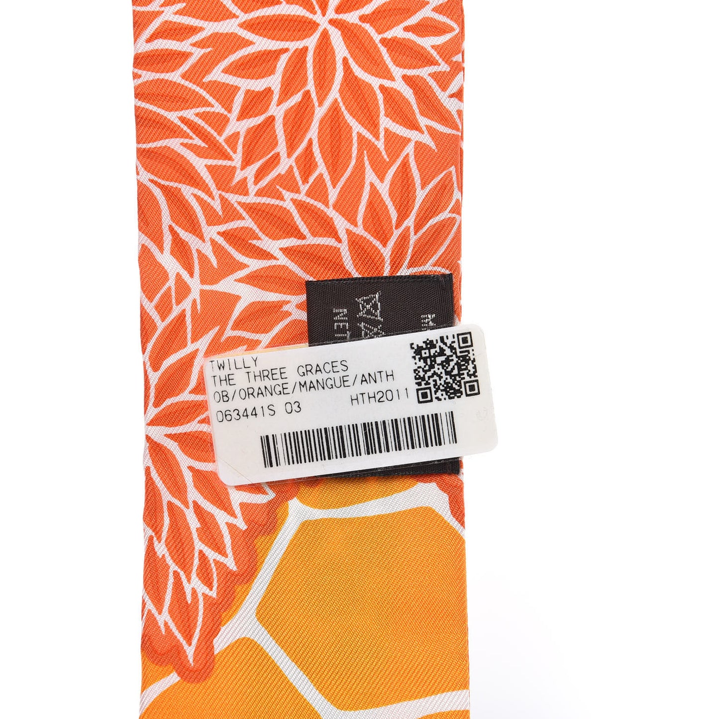 Silk The Three Graces Twilly Orange Mangue Anthracite