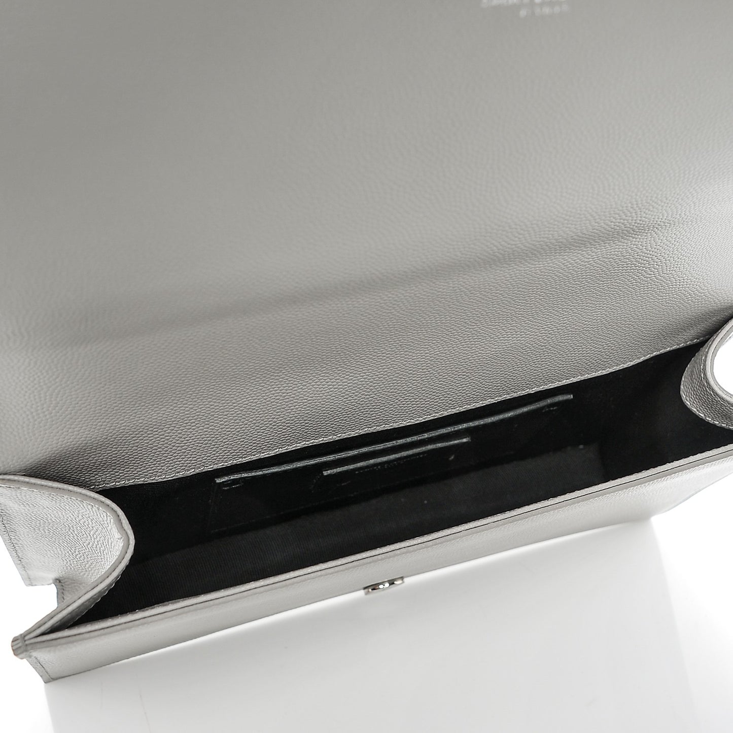 Grain De Poudre Classic Monogram Kate Clutch Light Grey