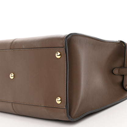 Fendi Vitello Seta Glazed Fabric FF 1974 Medium Peekaboo X-Lite Maya Mogano Panna 11 of 11