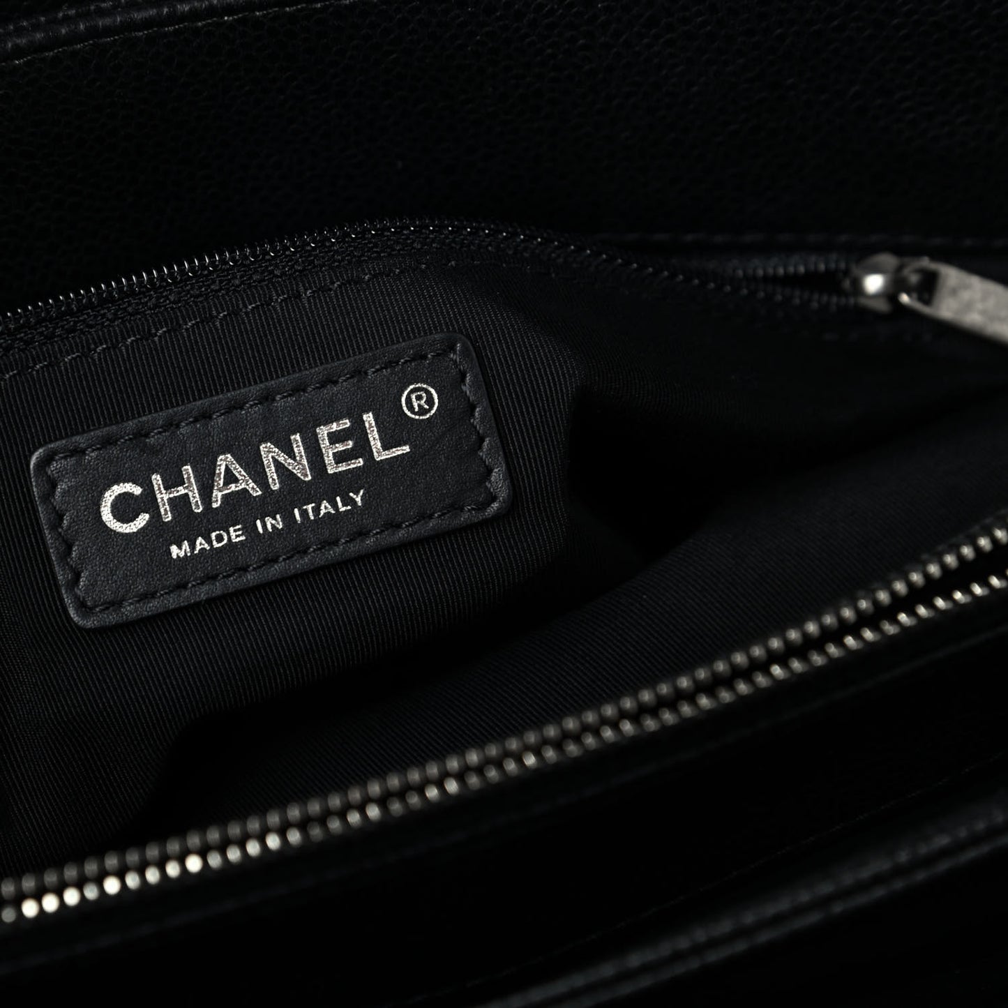 Caviar Quilted City Shopping Tote Black