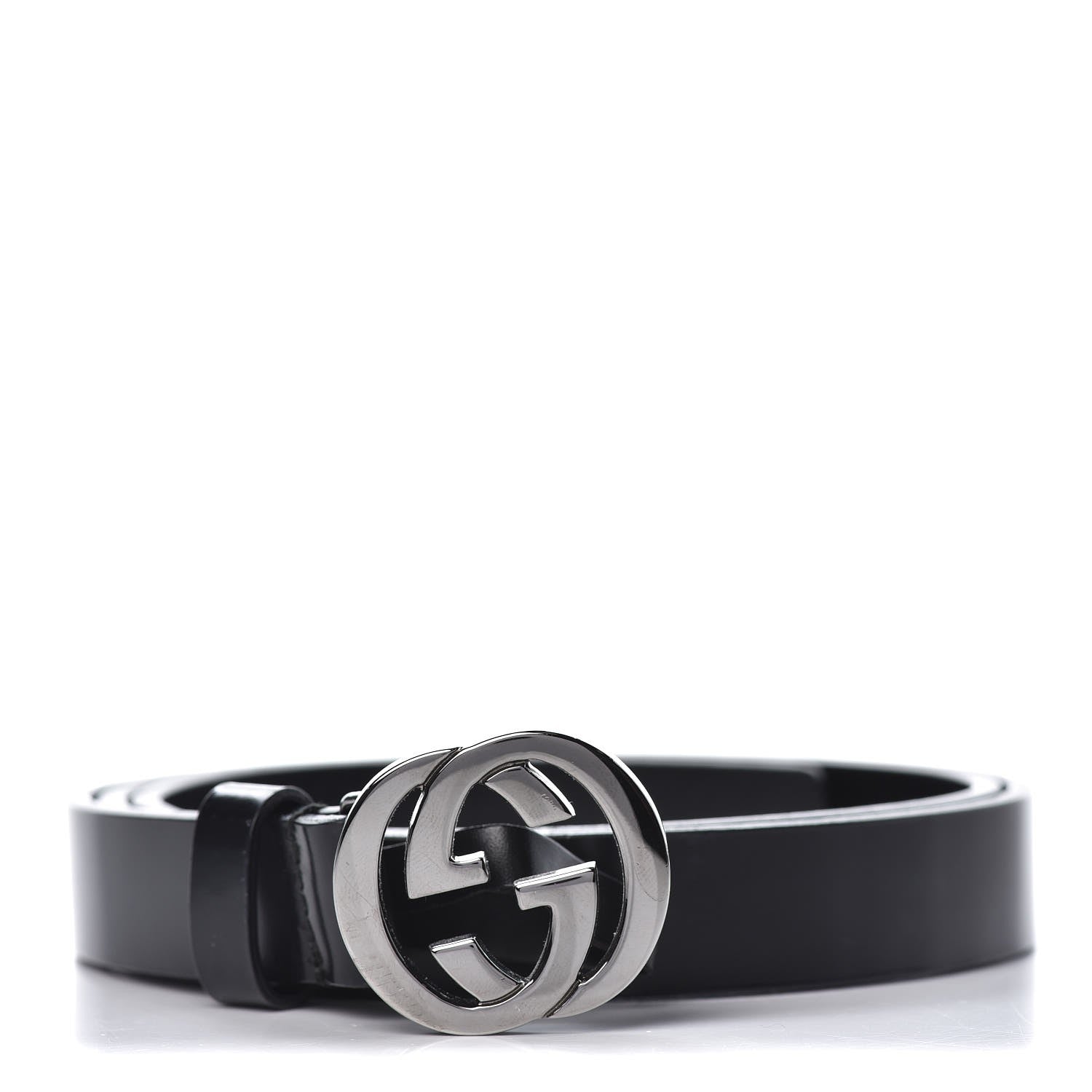 Gucci Calfskin Interlocking G Belt 80 32 Black 1 of 7