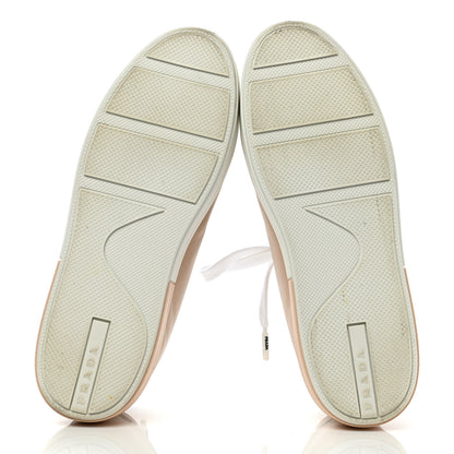 Prada Vitello Soft Logo Low Top Sneakers 40 Beige 5 of 8