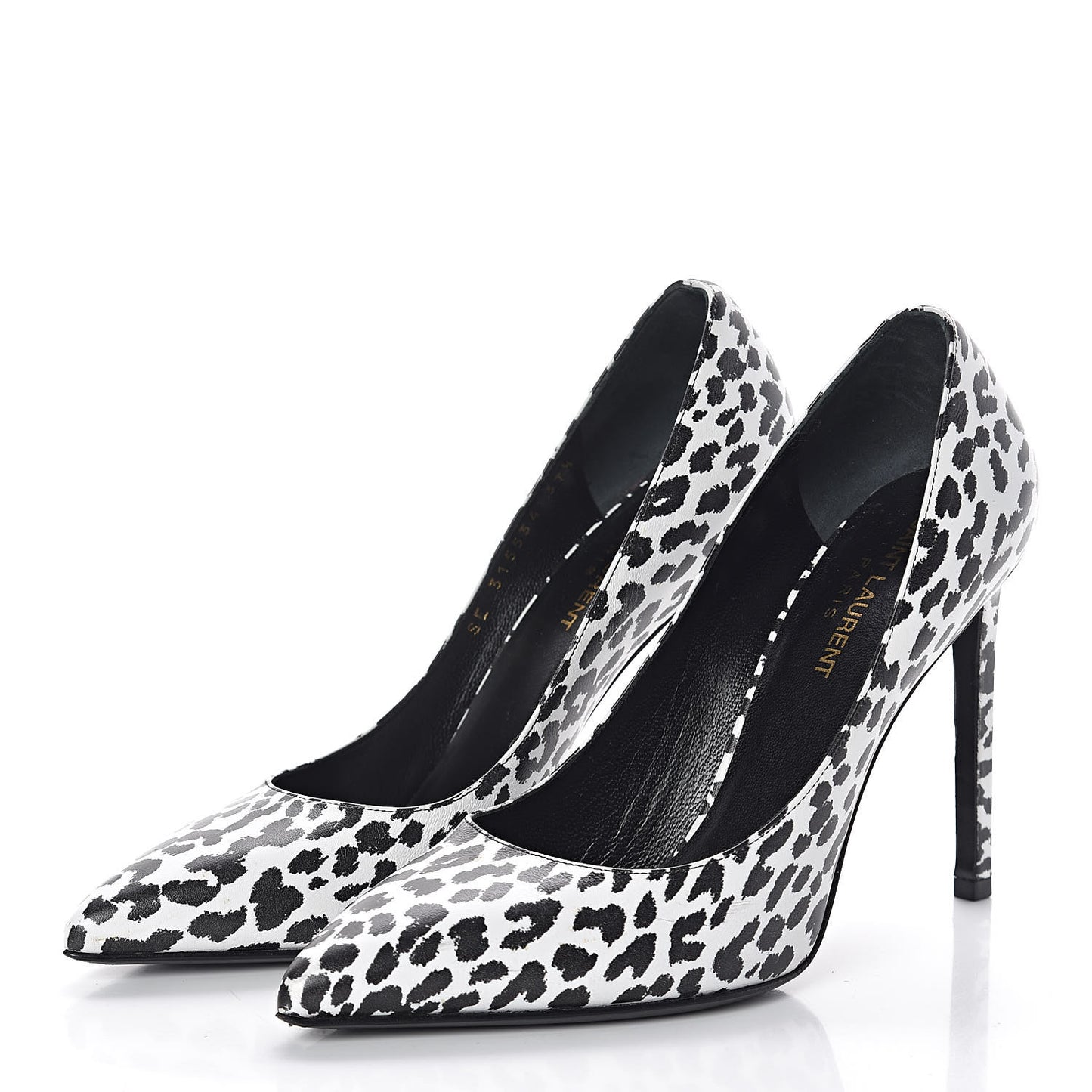 Soft Calfskin Baby Cat Paris 105 Pumps 37.5 White Black