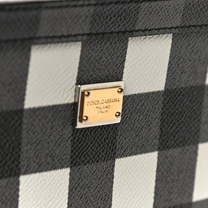 Dolce & Gabbana Dauphine Print Checker Medium Miss Sicily Satchel Black White 17 of 18