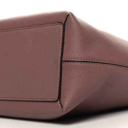 Burberry Grainy Calfskin Haymarket Check Medium Reversible Tote Light Elderberry 16 of 21