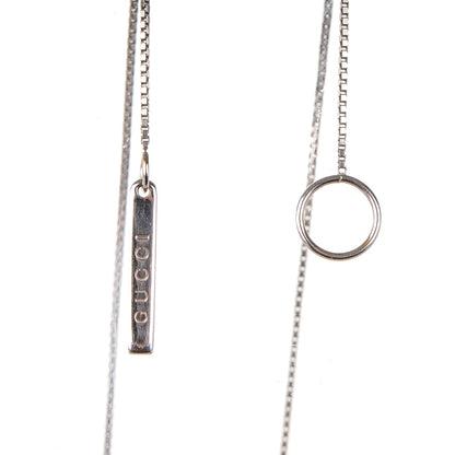 Gucci 18K White Gold 20mm Lariat Necklace 5 of 5