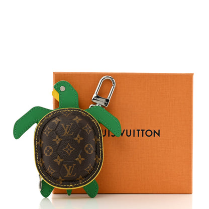 Louis Vuitton Monogram Calfskin LV Turtle Pouch Bag Charm Brown 5 of 5