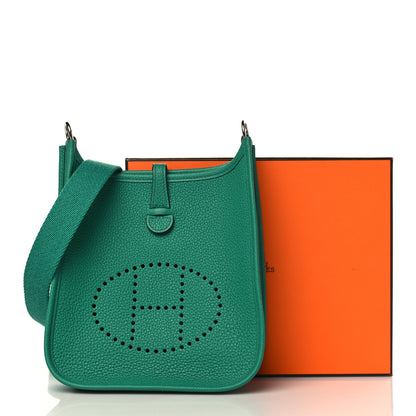Hermes Taurillon Clemence Evelyne TPM Vert Jade 9 of 9