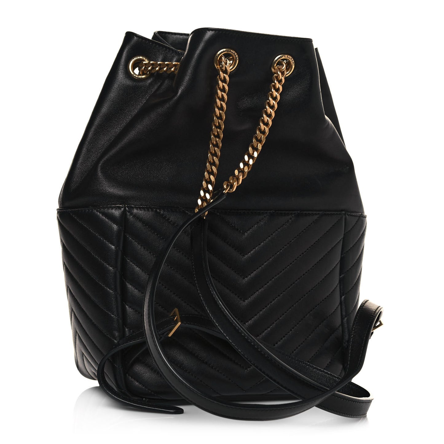 Lambskin Matelasse Monogram Joe Backpack Black