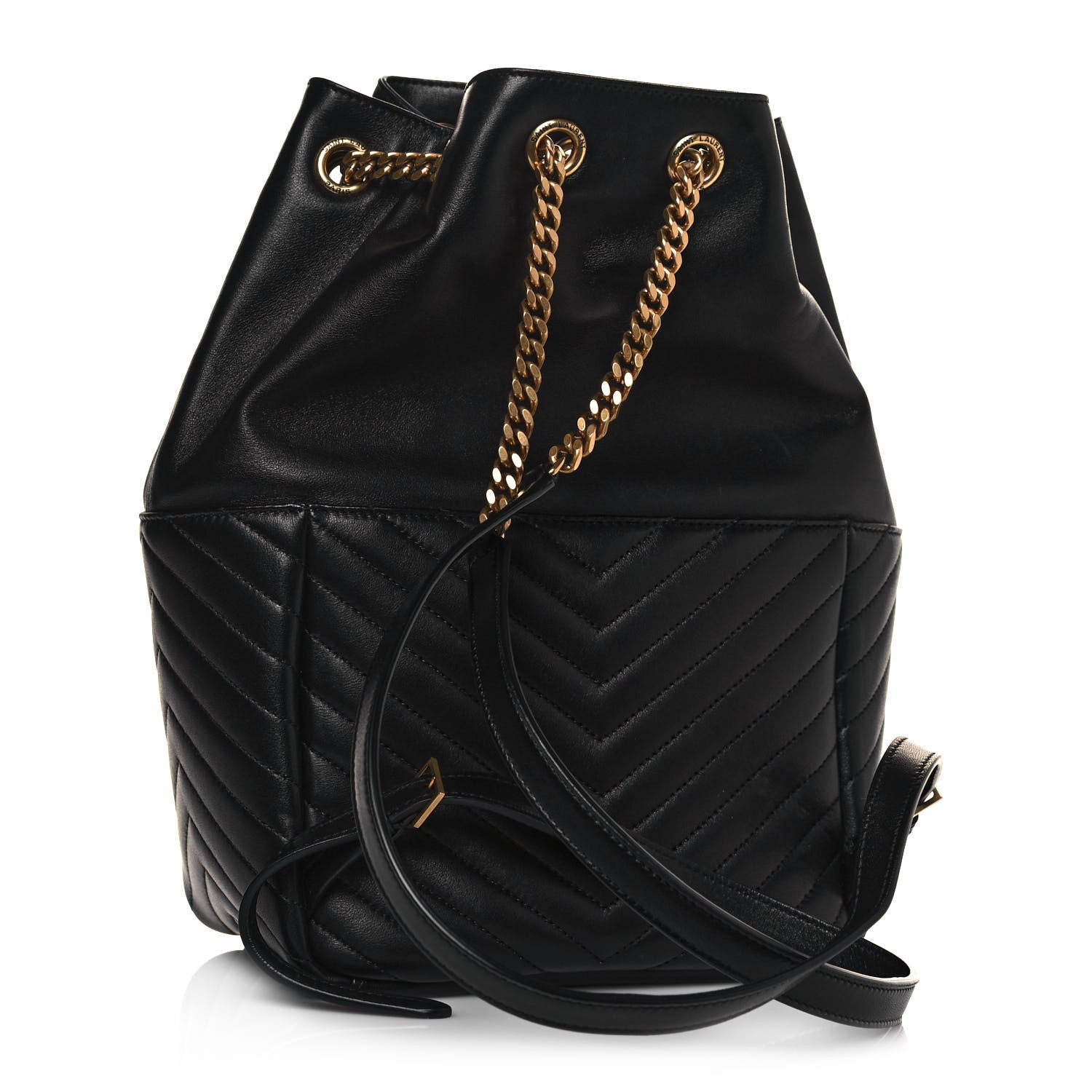 Saint Laurent Lambskin Matelasse Monogram Joe Backpack Black 2 of 12