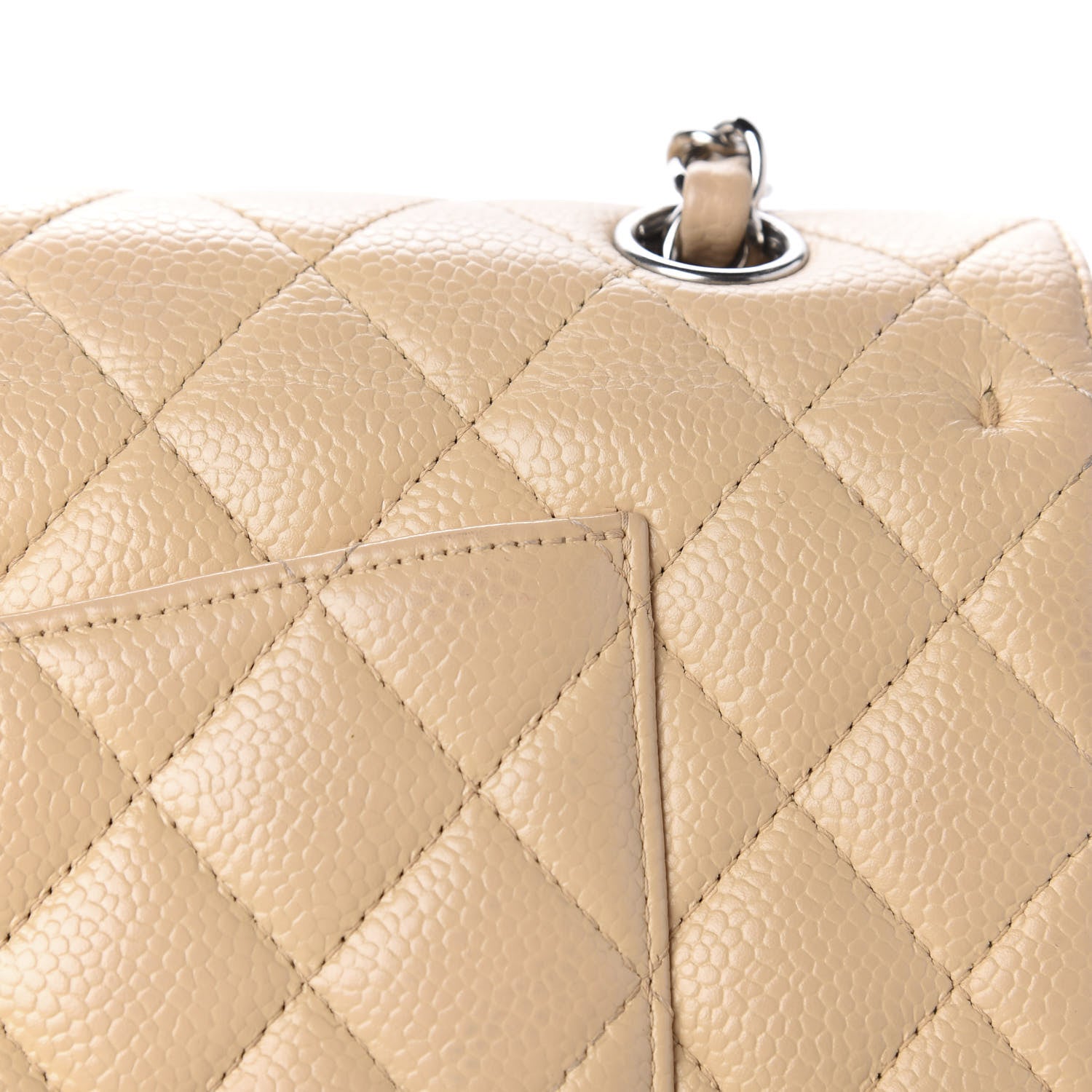 Chanel Caviar Quilted Medium Double Flap Beige Clair 13 of 17