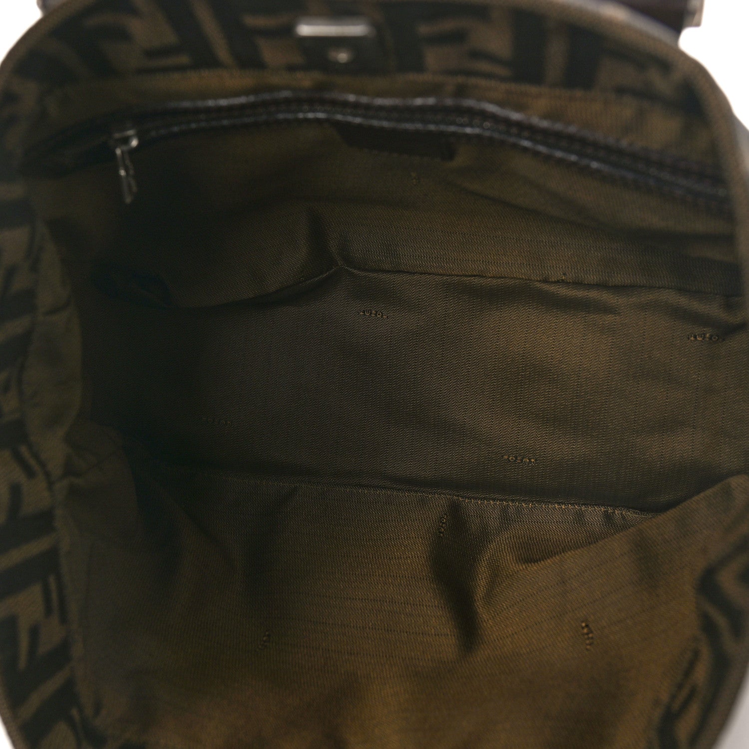 Fendi Zucca Top Handle Tote Tobacco 5 of 9