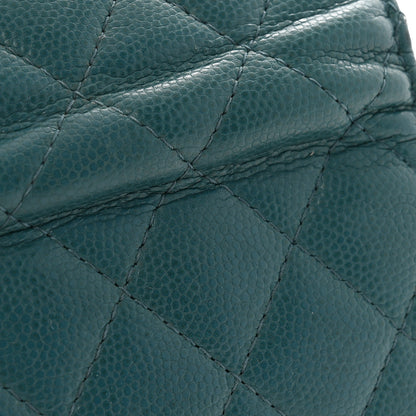 Chanel Caviar Quilted Flap Card Holder Turquoise 12 of 14