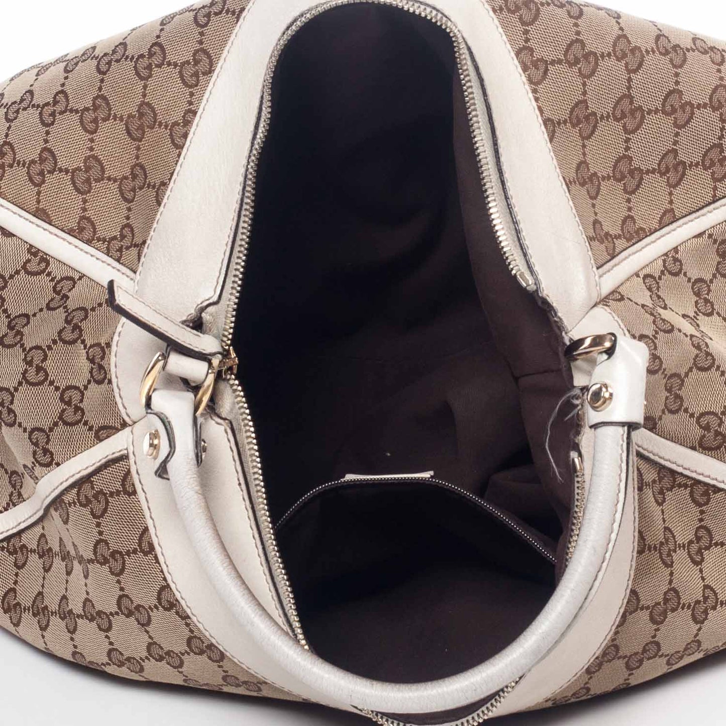 Monogram D Gold Large Hobo Ivory