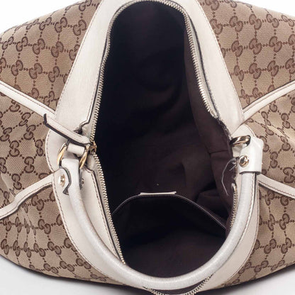 Gucci Monogram D Gold Large Hobo Ivory 10 of 11