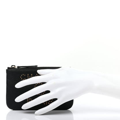 Chanel Caviar Studded Deauville Cosmetic Pouch Black 3 of 14
