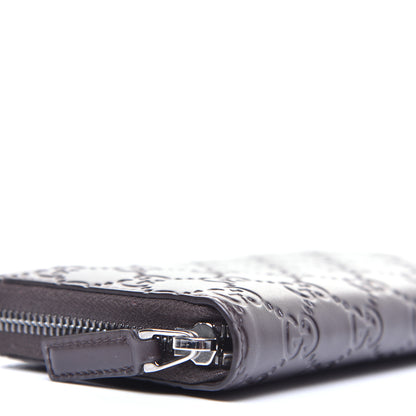 Gucci Guccissima Zip Around Wallet Dark Brown 7 of 8