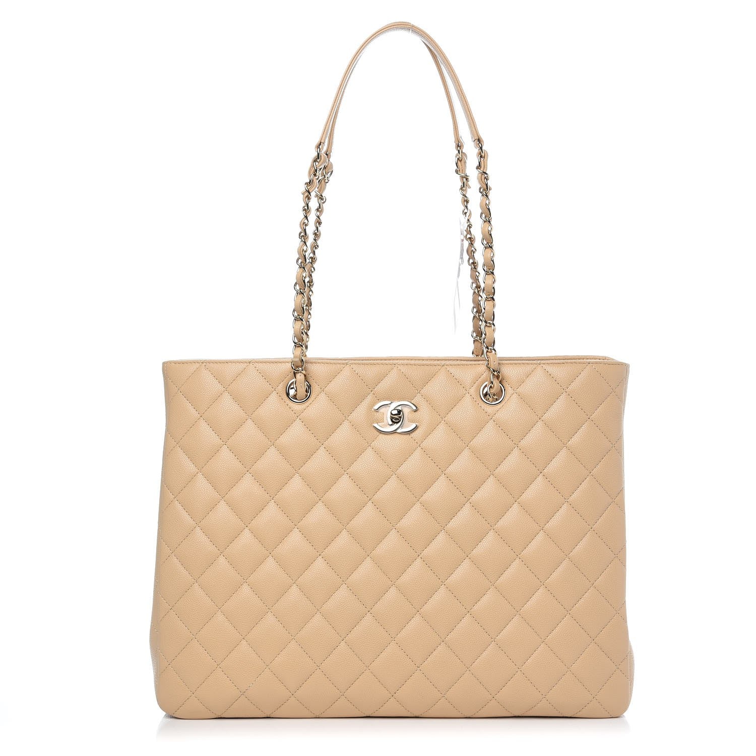 Chanel Caviar Quilted Large Classic Shopping Tote Light Beige 1 of 8