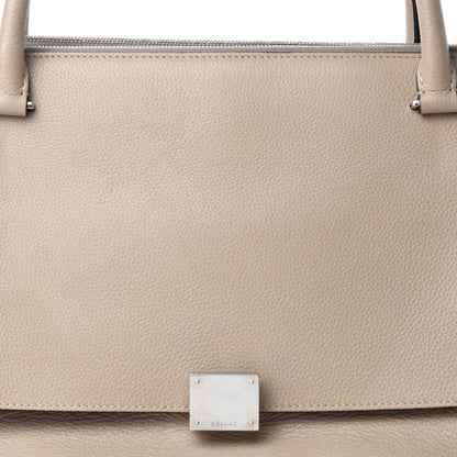 Celine Drummed Calfskin Suede Double Zip Trapeze Sand 12 of 12