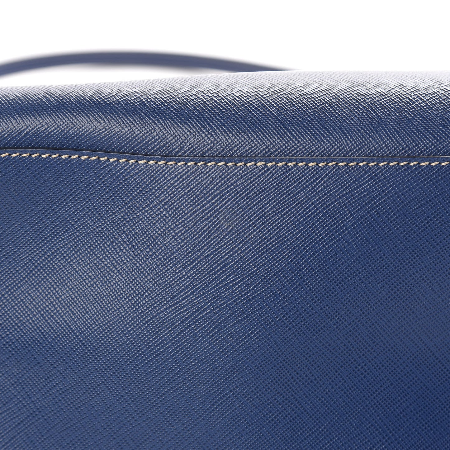 Saffiano Lux Bi-Color Small Tote Bluette Turchese