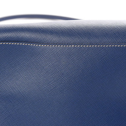 Prada Saffiano Lux Bi-Color Small Tote Bluette Turchese 16 of 17