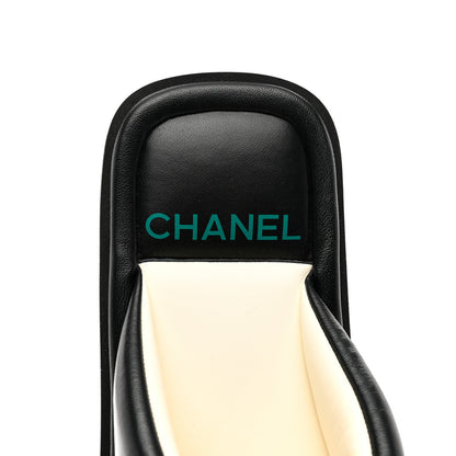 Chanel Lambskin Padded Pool Thong Sandals 40 Black 7 of 10