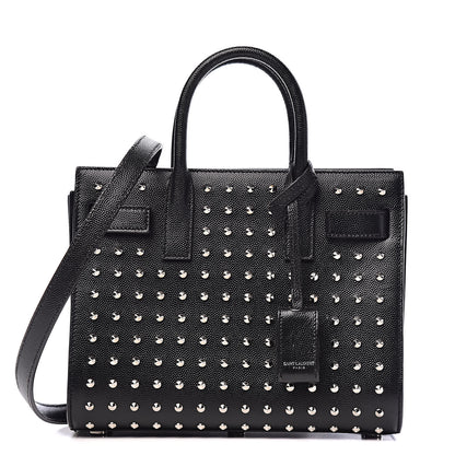 Saint Laurent Calfskin Studded Nano Sac De Jour Black 1 of 15