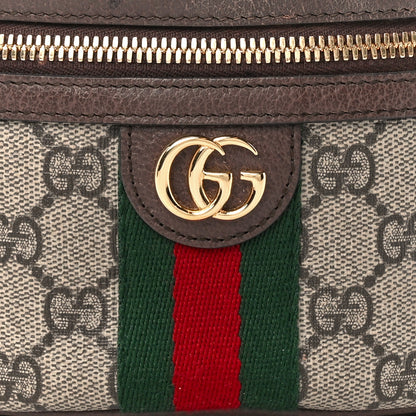 Gucci GG Supreme Monogram Textured Calfskin Web Ophidia Vanity Cosmetic Case Beige Ebony New Acero 9 of 13