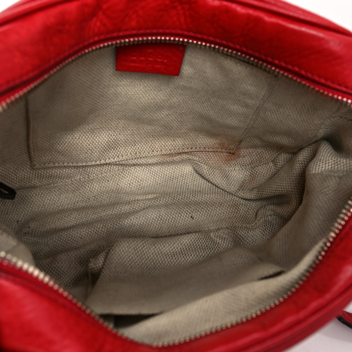 Pebbled Calfskin Small Soho Disco Bag Tabasco Red