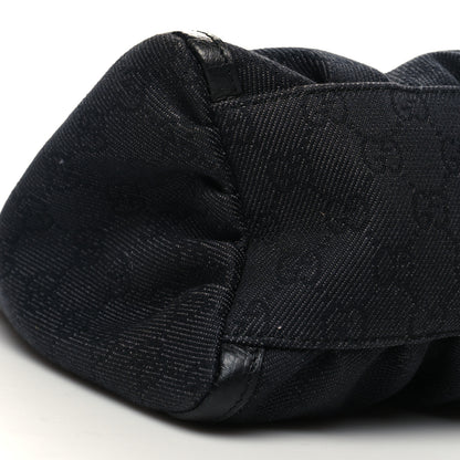 Gucci Monogram Medium D Gold Ring Hobo Black 9 of 10