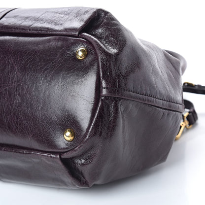 Prada Vitello Shine Chain Tote Mosto 9 of 9