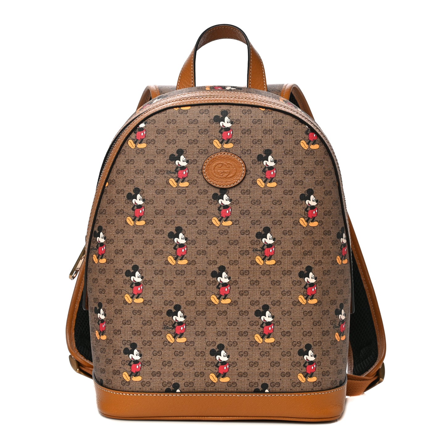 X DISNEY Mini Vintage GG Supreme Monogram Mickey Mouse Small Dome Backpack Beige Vintage Sun Oil