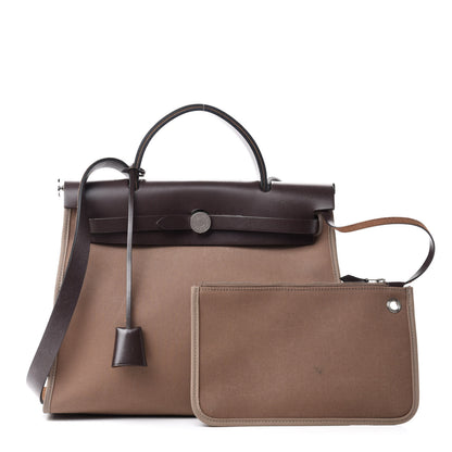 Hermes Vache Hunter Toile Herbag Zip 31 PM Etoupe Ebene 1 of 9
